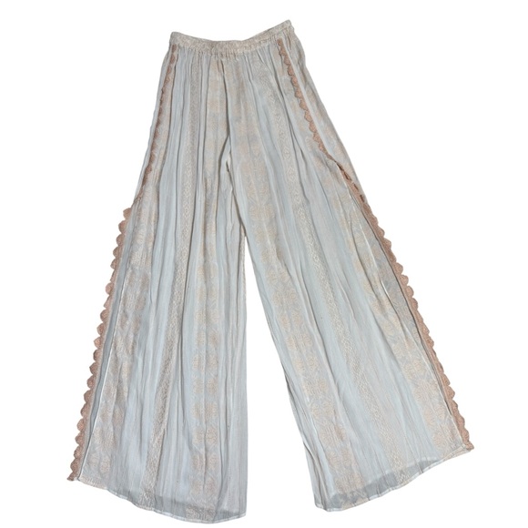 Jonathan Simkhai semi-sheer off white
Embroidered Side Slit Pants Size Small - Picture 4 of 12